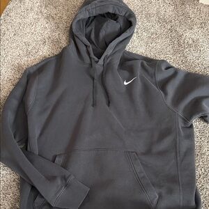 Nike Charcoal Hoodie with White Swoosh